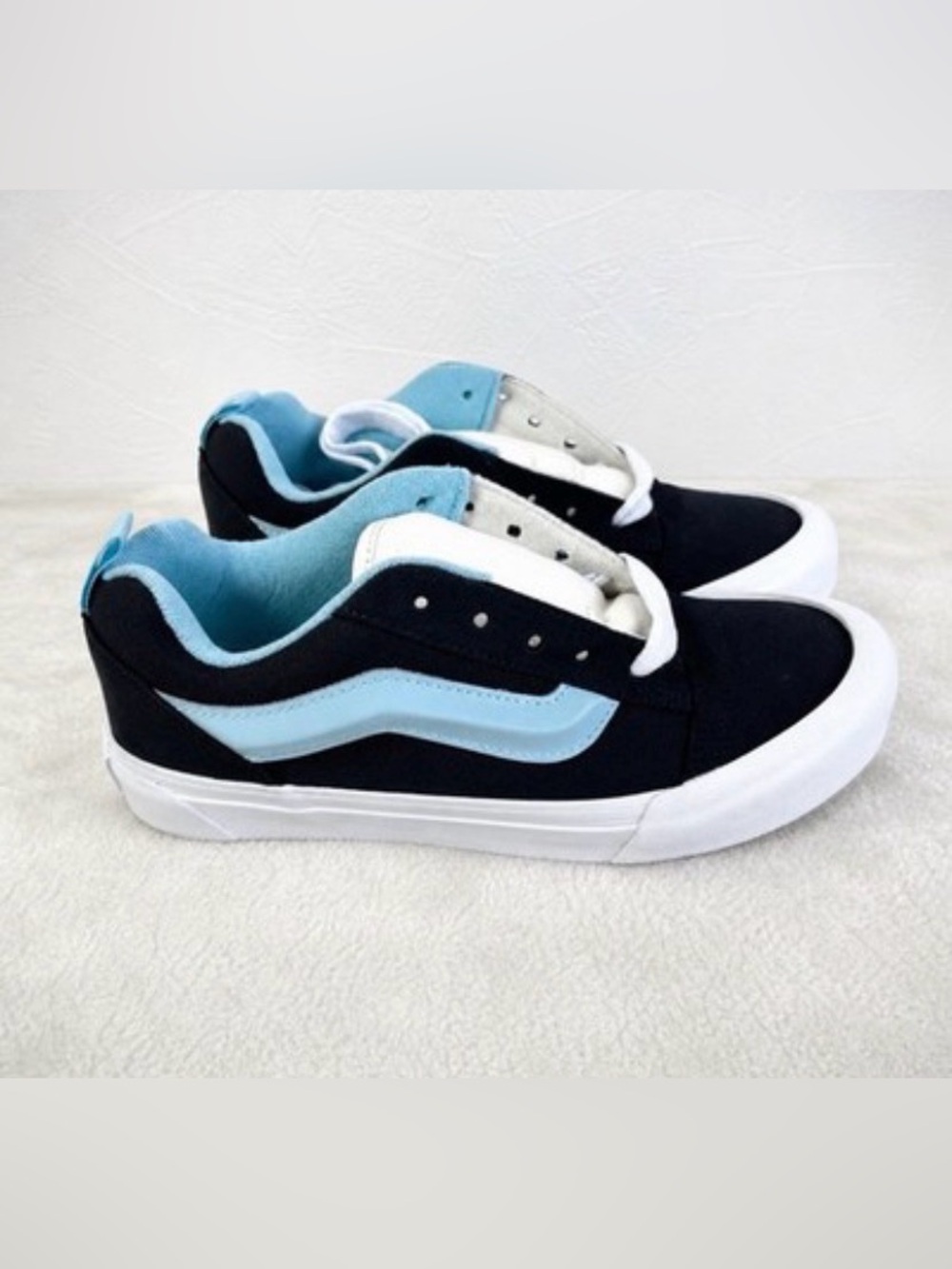 Vans Knu Skool Shoes – Retro Sport Grey/Blue – Kids Size 7 Juniors Brand New